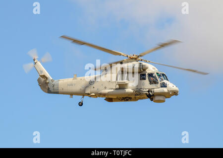 Royal New Zealand Navy Kaman SH-2 Seasprite, SH-2G Super hélicoptère Seasprite NZ3603 volant à ailes au-dessus de Wairarapa meeting aérien. Sea sprite Banque D'Images