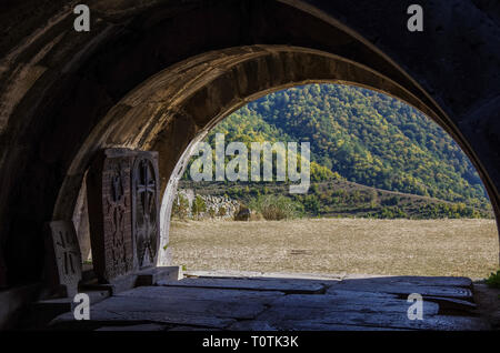 Complexe monastique médiévale arménienne Haghpat, Haghpatavank Banque D'Images