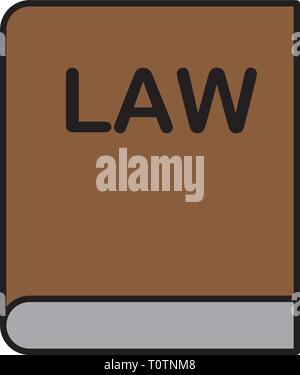 Droit, icône en forme de livre Illustration de Vecteur