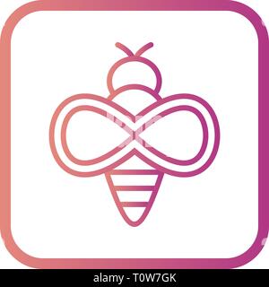 L'icône Illustration Bee Banque D'Images