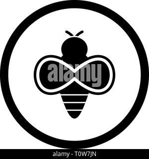 L'icône Illustration Bee Banque D'Images