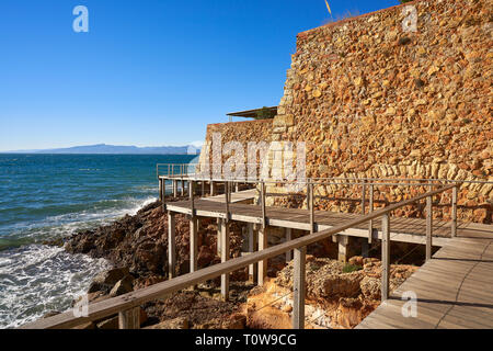 Platja Salou Capellans beach à Tarragone de Catalogne Banque D'Images