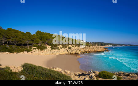 Tarragona Playa Los Capellanes en Costa Dorada de Catalogne Capellans Banque D'Images