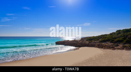 Tarragona Playa Los Capellanes en Costa Dorada de Catalogne Capellans Banque D'Images