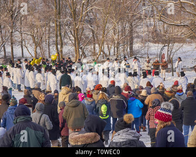 Festivités du jour de la Marmotte La marmotte endormie Lodge de Kirkwood, comté de Lancaster, Pennsylvanie, USA Banque D'Images