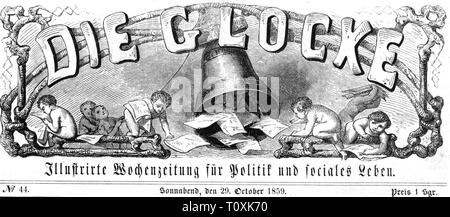 Presse/médias, magazines, 'Die Glocke', front page, numéro 44, Leipzig - Dresde, 29.10.1859, auteur de l'artiste n'a pas à être effacée Banque D'Images