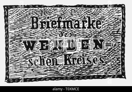 La poste, timbres, Lettonie, 2 kopecks timbre-poste, Wenden, cercle, 1863 Additional-Rights Clearance-Info-Not-Available- Banque D'Images