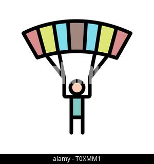 L'icône Illustration Parachutiste Banque D'Images