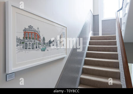 Photographie d'intérieur d'un couloir d'une maison géorgienne Banque D'Images