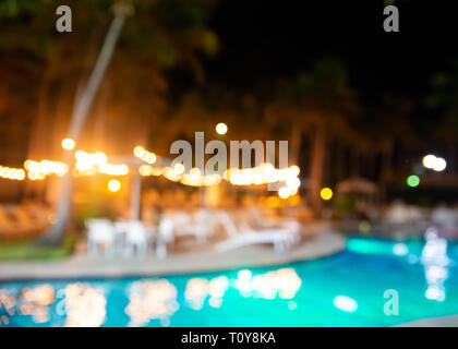 Pas de flou artistique hôtel tropical resort piscine blur Banque D'Images