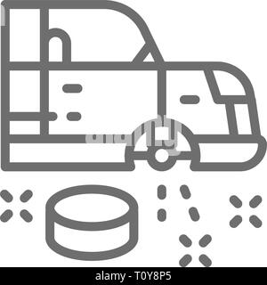 L'icône de la ligne de remplacement des roues de voiture. Isolé sur fond blanc Illustration de Vecteur