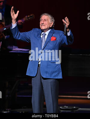 Miami, FL, USA. Mar 21, 2019. Tony Bennett en prestation au Adrienne Arsht Center le 21 mars 2019 à Miami en Floride. Credit : Mpi04/media/Alamy Punch Live News Banque D'Images