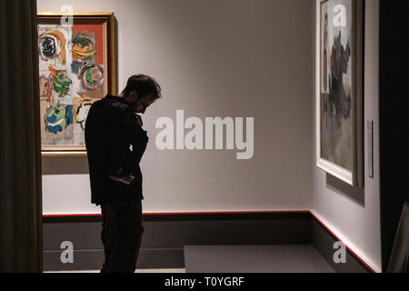 Moscou, Russie. 22 Mar 2019. Pouchkine le Musée des beaux-arts de Montréal présente l'exposition "Francis Bacon, Lucian Freud, et l'École de Londres." à Moscou, Russie. Les œuvres fournies par la Tate Gallery, Londres. Banque D'Images