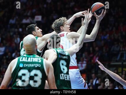 Foto Spada/LaPresse 22 marzo 2019 Desio ( MO ) Italia sport basket AIX Armani Exchange Milano Panathinaikos vs Atene - Eurolega 2018/2019 - Pala Banco Desio Nella foto : kuzminskas Photo Spada/LaPresse 22 mars , 2019 Desio (MO) Italie sport basket AIX Armani Exchange Milano Panathinaikos vs Atene - Euroleague 2018/2019 - Pala Banco Desio dans le pic : kuzminskas Banque D'Images