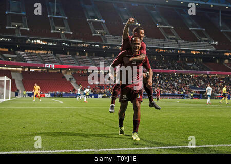 Wanda Metropolitano, Madrid, Espagne. Mar 22, 2019. Le football international friendly, l'Argentine et le Venezuela ; José Salomon RONDON (Venezuela) célèbre son but qui a fait 0-1 à la 6ème minute : Action Crédit Plus Sport/Alamy Live News Banque D'Images