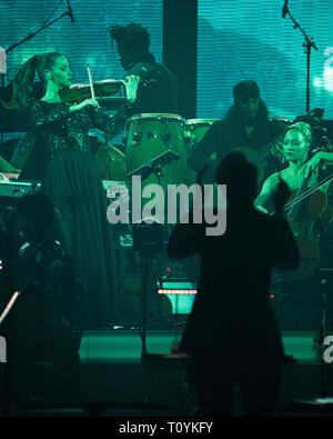 Glasgow, Royaume-Uni. 22 mars 2019. Sur la photo : Gavin Greenaway. Sous la direction de Gavin Greenaway, Hans Zimmer et orchestre la bande-son d'un grand orchestre symphonique présentera un concert intense et inoubliable expérience dans les arénas à travers le pays. Contrairement à la célèbre "Hans Zimmer Live tour", où le son se concentre sur Zimmer's band et les sons électroniques de la musique, "Le Monde de Hans Zimmer - une célébration symphonique" présentera les œuvres du compositeur a pris des mesures pour qu'un orchestre symphonique en direct pour la première fois. Crédit : Colin Fisher/Alamy Live News Banque D'Images