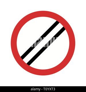 Illustration de la limite de vitesse l'icône nationale s'applique Banque D'Images