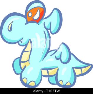 Cute Cartoon Character Illustration dinosaure Dragon Illustration de Vecteur