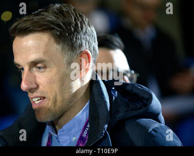 Londres, Angleterre - 21 Mars : Women's England manager Phil Neville lors de Women's Champions League 1ère manche remporteront entre Chelsea FC et les femmes Banque D'Images