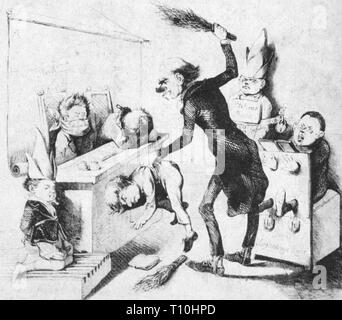 Événements, tours 1848 - 1849, l'Allemagne, 'Die unartigen Kinder' (les vilains enfants), dessin, 1849, l'artiste n'a pas d'auteur pour être effacé Banque D'Images