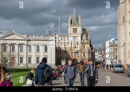 Cambridge, UK - 14 mars 2019 : Gonville et Caius College qui est membre de l'Univarsity de Cambridge, Cambridge, Angleterre. Banque D'Images