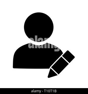 L'icône Modifier profil Illustration Banque D'Images