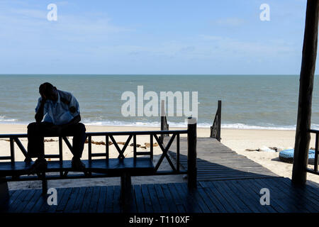 Le MOZAMBIQUE, Beira, de l'océan indien et la plage Banque D'Images