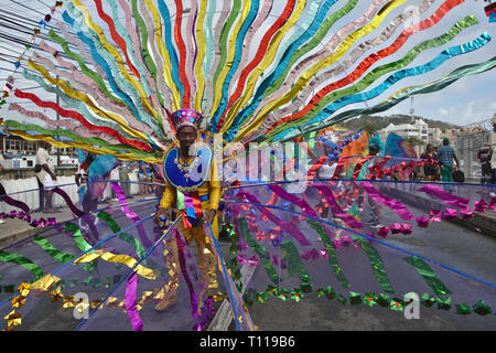 Costume de carnaval à Scarborough, Tobago Banque D'Images