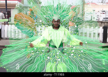 Costume de carnaval à Scarborough, Tobago Banque D'Images