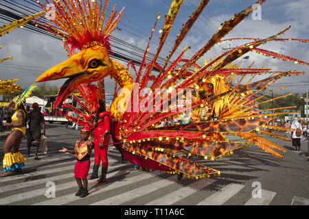 Costume de carnaval à Scarborough, Tobago Banque D'Images