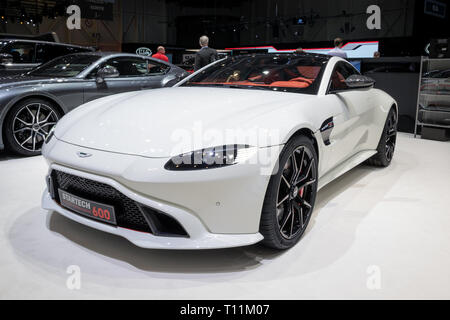 Genève, SUISSE - Le 5 mars 2019 : Startech Aston Martin Vantage de 600 ch sports car présenté à la 89e Salon International de l'Automobile de Genève. Banque D'Images