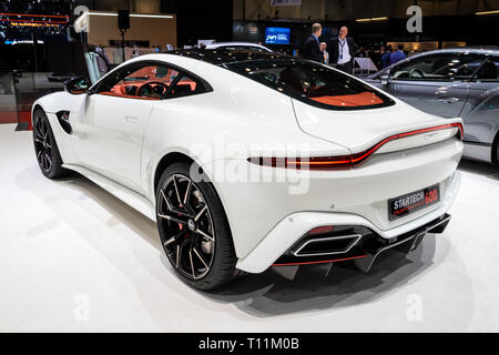 Genève, SUISSE - Le 5 mars 2019 : Startech Aston Martin Vantage de 600 ch sports car présenté à la 89e Salon International de l'Automobile de Genève. Banque D'Images