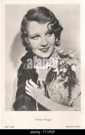 La photographie de promotion de l'actrice Anita Page (lâ€™Ontario) - L'ère du cinéma muet Banque D'Images