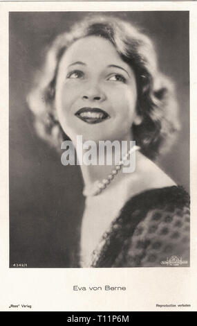 La photographie de promotion de l'actrice Eva Von Berne (1910-2010) - L'ère du cinéma muet Banque D'Images