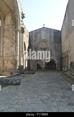 Belles ruines gothiques de l'église de Santo Domingo à Pontevedra. La nature, l'architecture, l'histoire, la photographie de rue. 19 août, 2014. La Galice, Spai Banque D'Images