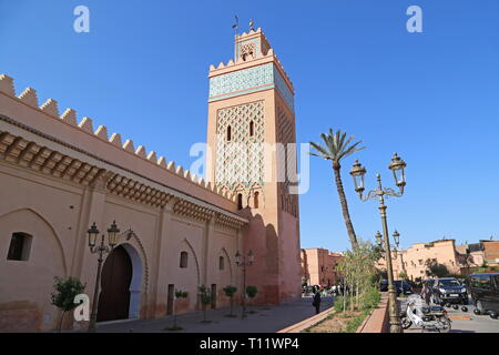 Mosquée de la Kasbah (alias Moulay El Yazid mosquée ou Mansouria mosquée), la Kasbah, Medina, Marrakech, Marrakesh-Safi région, le Maroc, l'Afrique du Nord Banque D'Images