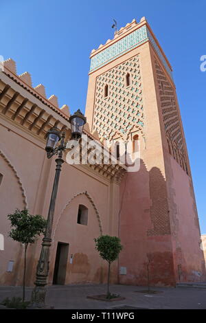 Mosquée de la Kasbah (alias Moulay El Yazid mosquée ou Mansouria mosquée), la Kasbah, Medina, Marrakech, Marrakesh-Safi région, le Maroc, l'Afrique du Nord Banque D'Images