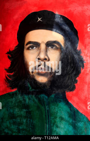 La Havane, Cuba - 10 janvier 2019 : Che Guevara la peinture dans la vieille Havane. Janvier 10, 2019 pris dans la Vieille Havane, Cuba. Banque D'Images