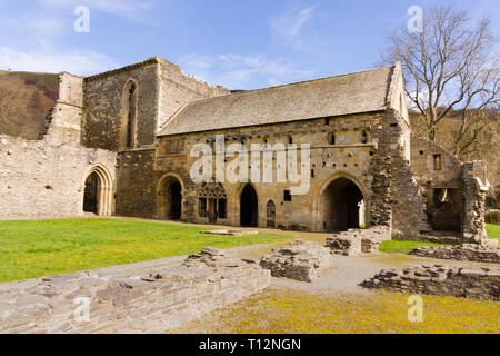 Les ruines de l'abbaye Valle Crucis fondée comme un monastère cistercien en 1201 et fermé en 1537 lors de la dissolution des monastères Banque D'Images