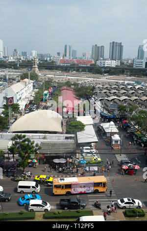 Vue sur le marché de Chatuchak à Bangkok en Thaïlande Banque D'Images