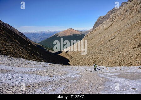Trekking dans le beau Cerro Castillo Réserve, d'Aysen, en Patagonie, au Chili Banque D'Images