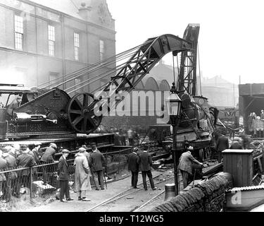 Accident ferroviaire à Elswick près de Newcastle upon Tyne le 19 Septembre 1909 Banque D'Images