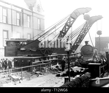 Accident ferroviaire à Elswick près de Newcastle upon Tyne le 19 Septembre 1909 Banque D'Images