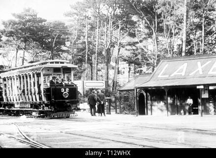 La station de Laxey Ile de Man Banque D'Images