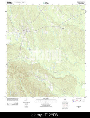 Carte TOPO USGS Alabama AL Butler 20111207 TM Banque D'Images