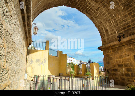 Célèbre pont Puente Nuevo's Arch dans le centre-ville historique de Ronda Banque D'Images