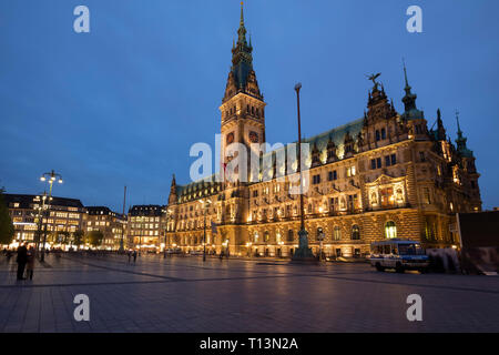 Allemagne, Hambourg, vue à l'Hôtel de ville de Hambourg Banque D'Images