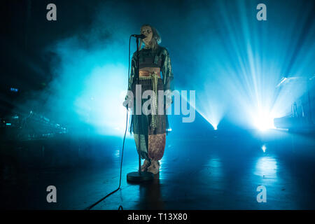 Oslo, Norvège. Mar 22, 2019. Norvège, Oslo - Mars 22, 2019. La chanteuse norvégienne, musicien et auteur-compositeur Aurora effectue un concert live à Sentrum Scene à Oslo. (Photo crédit : Gonzales Photo/Alamy Live News Banque D'Images