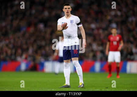 Londres, Royaume-Uni. Mar 22, 2019. Declan Rice de l'Angleterre - France / République tchèque, l'UEFA Euro 2020 Qualifications - Groupe A, le Stade de Wembley, Londres - 22 mars 2019 Editorial N'utilisez que des images de la journée : Crédit Limited/Alamy Live News Banque D'Images