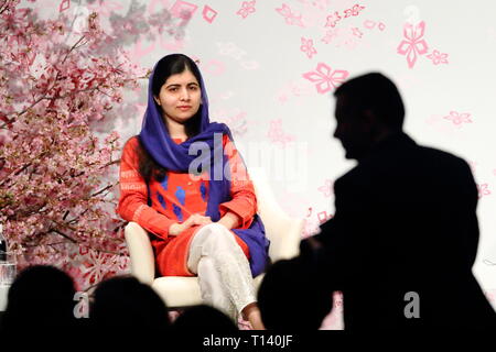 Tokyo, Japon. 23 Mar 2019. Le Pakistan est la lauréate du Prix Nobel, Malala Yousafzai assiste à l'Assemblée mondiale pour les femmes (WAW !) tenue à Tokyo, Japon le 23 mars 2019. Credit : Naoki Nishimura/AFLO/Alamy Live News Crédit : AFLO Co.,Ltd/Alamy Live News Banque D'Images